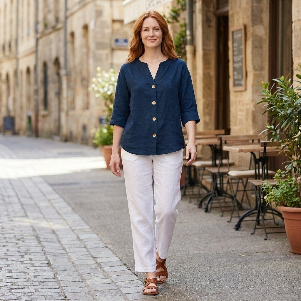 Casual Button Front Blouse for Women – Effortless Everyday Style