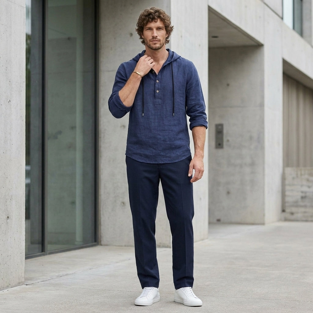 Relaxed Fit Hoodie Shirt for Men – Casual Comfort & Style