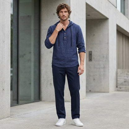 Relaxed Fit Hoodie Shirt for Men – Casual Comfort & Style