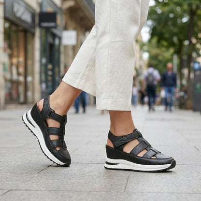 Orthopedic Wedge Closed-Toe Sneaker Sandals for Women – Supportive & Comfortable Wear