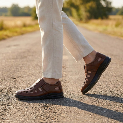 Closed-Toe Walking Sandals for Men – Breathable Comfort & Everyday Support