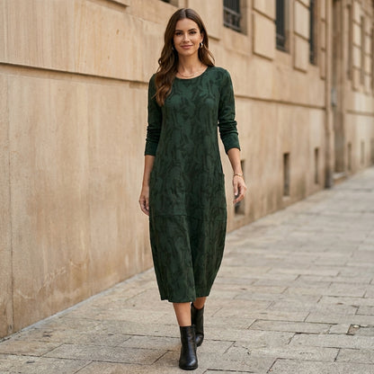 Floral Print Midi Dress for Women – Relaxed Everyday Elegance