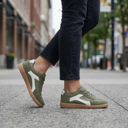 Color Block Lace-Up Sneakers for Women – Stylish & Comfortable