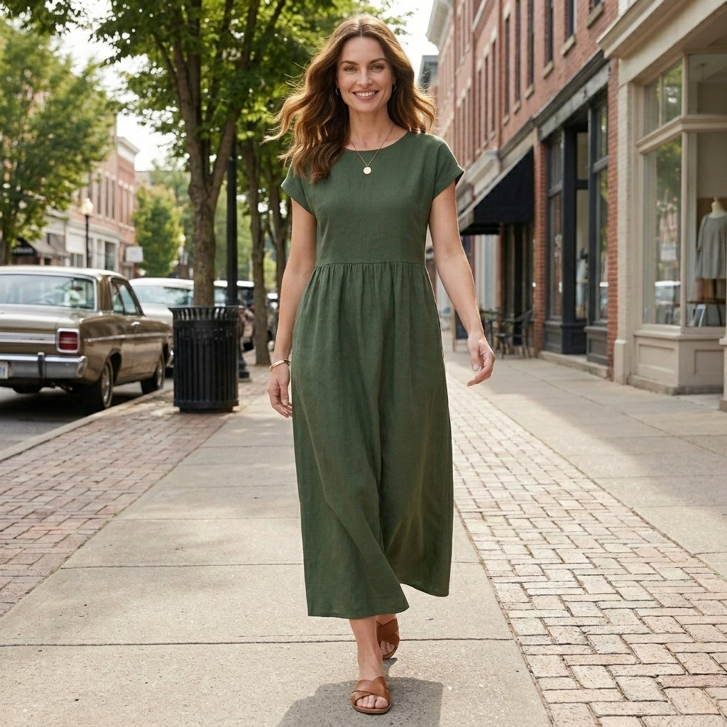 Relaxed Fit Maxi Dress for Women – Effortless Everyday Comfort