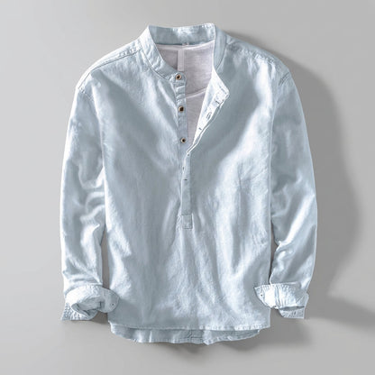 Relaxed Fit Henley Shirt for Men – Casual Comfort & Breathability