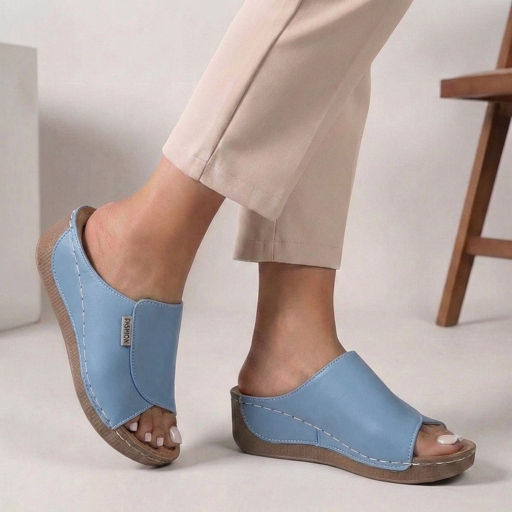 Orthopedic Wedge Slide Sandals for Women – Effortless Everyday Support