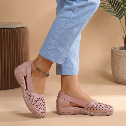 Breathable Cutout Comfort Flats for Women – Lightweight Everyday Style