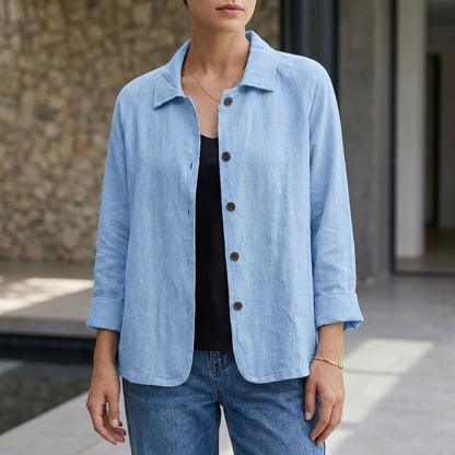 Relaxed Fit Button-Front Shirt for Women – Casual Comfort & Style