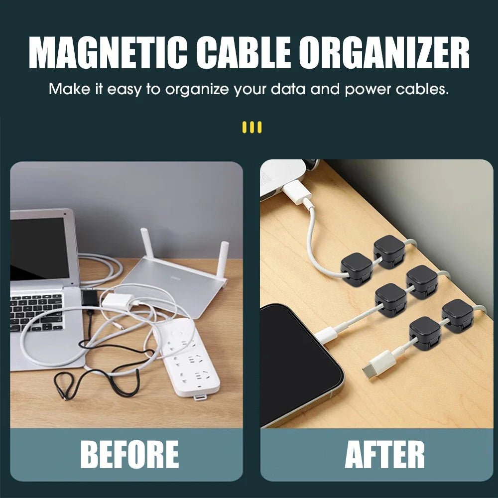 Minimalist Magnetic Cable Organizer with Sleek Design