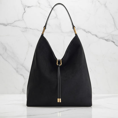 Ava Slouchy Hobo Bag | Gold-Tone Hardware Drawstring Bag