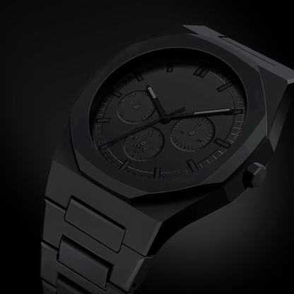 Freddie Matte Chronograph Watch | Solid Link Bracelet Men’s Chronograph Watch