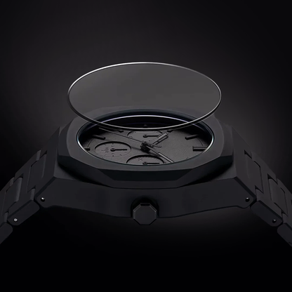 Freddie Matte Chronograph Watch | Solid Link Bracelet Men’s Chronograph Watch