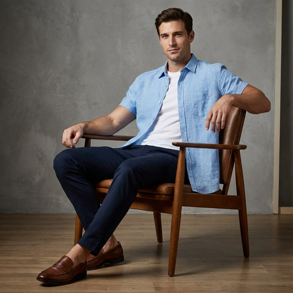 Casual Button Front Shirt for Men – Relaxed Everyday Comfort