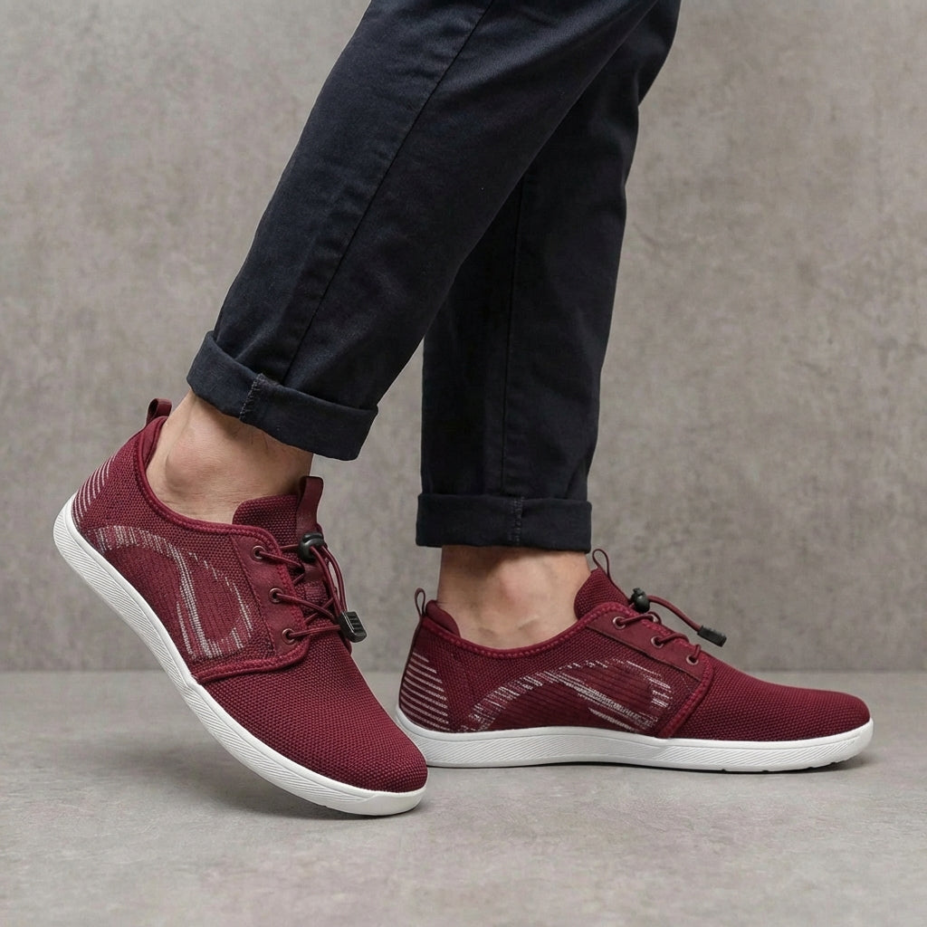 Breathable Regular Fit Ankle Sneakers for Men – Comfortable & Minimalist Design