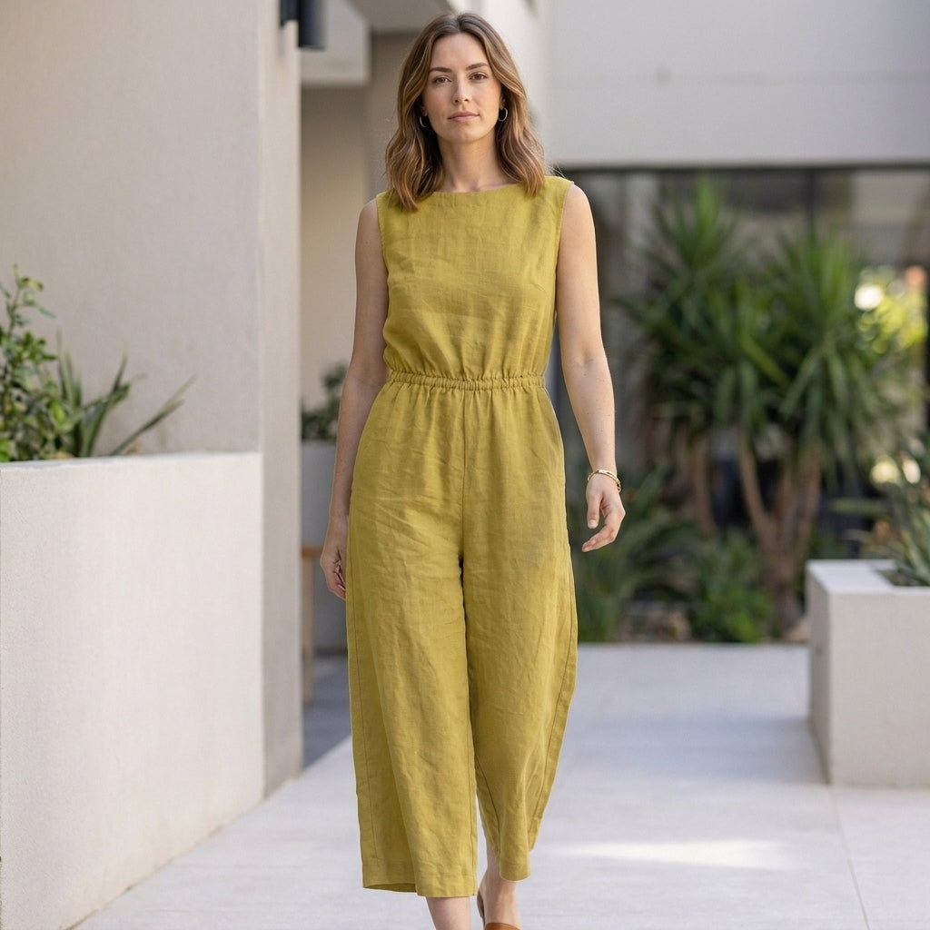 Sleeveless Wide Leg Jumpsuit for Women – Effortless Comfort & Modern Style