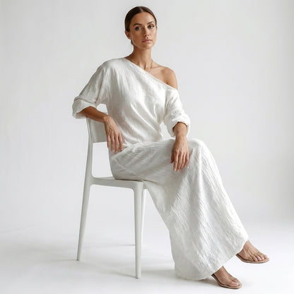 One-Shoulder Maxi Dress for Women – Effortless Elegance & Comfort