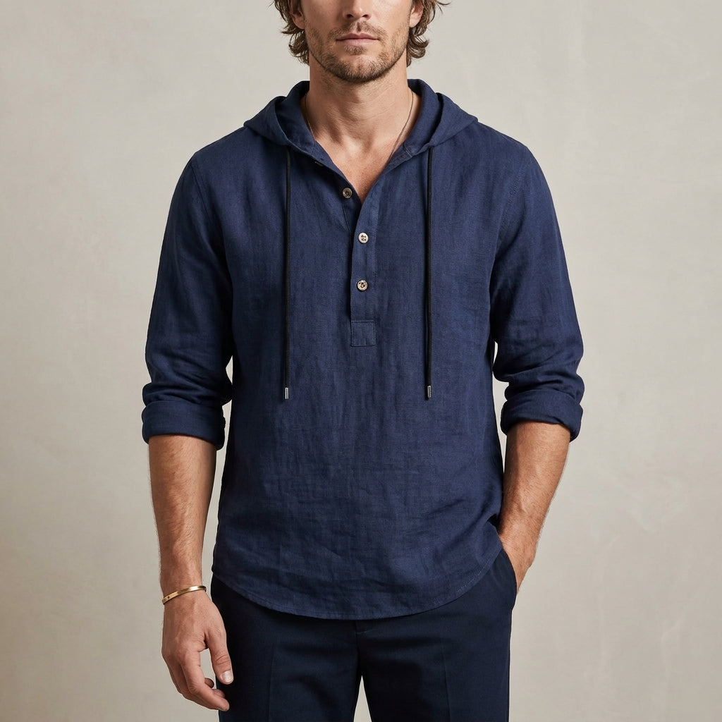 Relaxed Fit Hoodie Shirt for Men – Casual Comfort & Style
