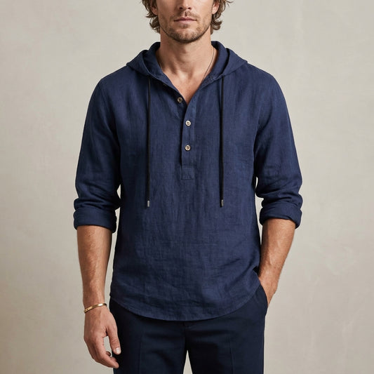 Relaxed Fit Hoodie Shirt for Men – Casual Comfort & Style