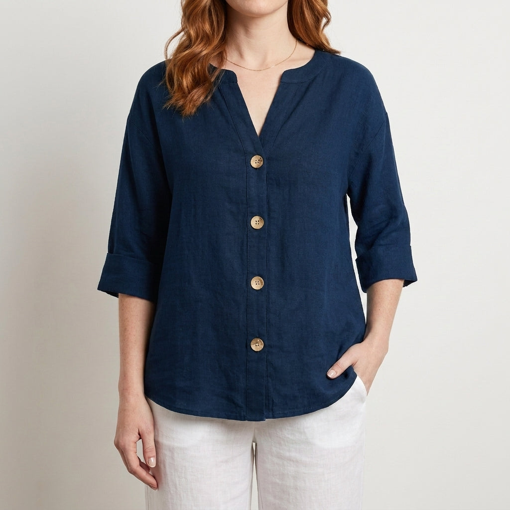 Casual Button Front Blouse for Women – Effortless Everyday Style