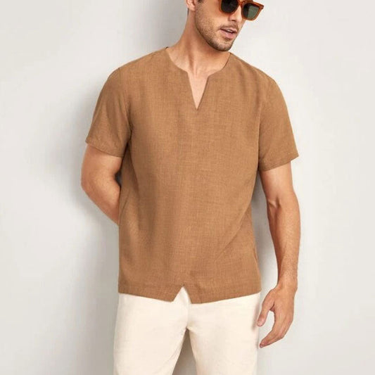 Men's T-shirt – Oversized Fit – V-neck – Short Sleeve – Soft Breathable Quality