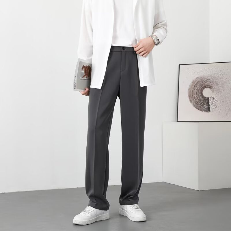 Men's Trousers – Slim Fit – Light and Breathable Material – Ankle Length – Smart Casual