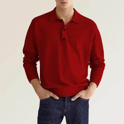 Men's Polo Shirt – Classic Fit – Soft Cotton Blend – Ribbed Cuffs
