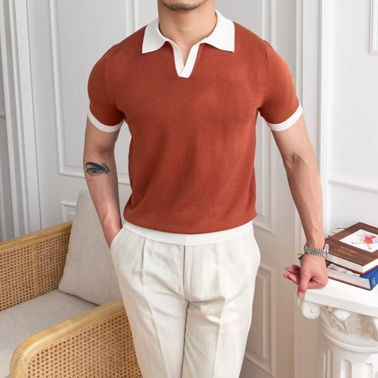 Men's Polo Shirt – Regular Fit – Short Sleeve – Soft Breathable Knitted Quality