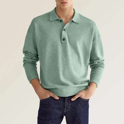 Men's Polo Shirt – Classic Fit – Soft Cotton Blend – Ribbed Cuffs