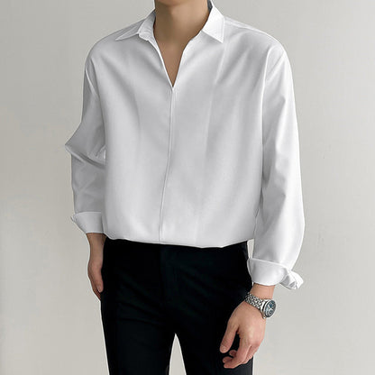 Men's Pullover Shirt – V-Neck with Collar – Casual Fit – Light and Breathable