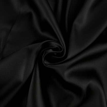 Women's Mini Dress – Satin Fabric – Fitted Fit – Ruffle Sleeves – High Collar