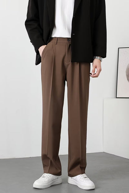 Men's Trousers – Slim Fit – Light and Breathable Material – Ankle Length – Smart Casual