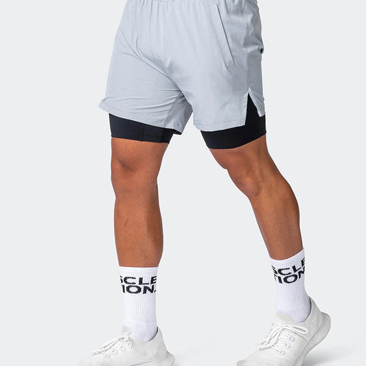 Men's Training Shorts – Double Layer – Slim Fit – Breathable Design – Stretch Inner Layer