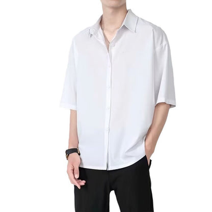 Men's Shirt with Short Sleeves – Relaxed Fit – Lightweight and Breathable Fabric – Buttoned