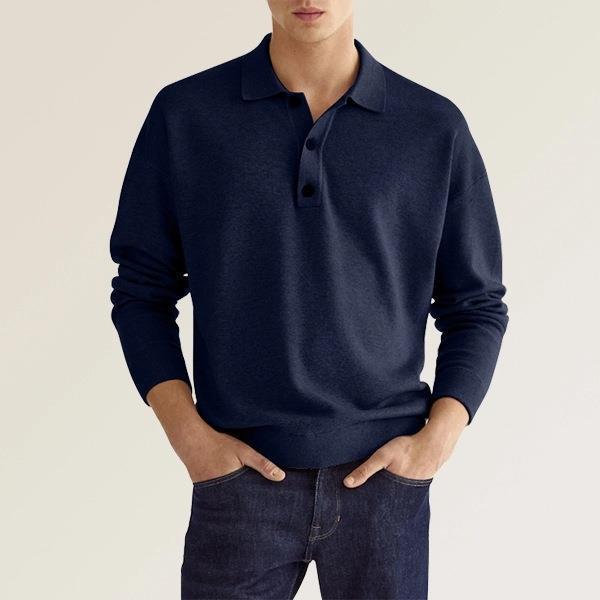 Men's Polo Shirt – Classic Fit – Soft Cotton Blend – Ribbed Cuffs
