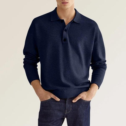 Men's Polo Shirt – Classic Fit – Soft Cotton Blend – Ribbed Cuffs