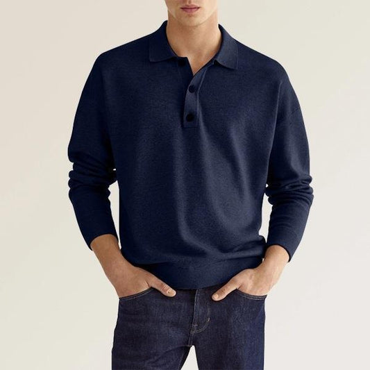 Men's Polo Shirt – Classic Fit – Soft Cotton Blend – Ribbed Cuffs