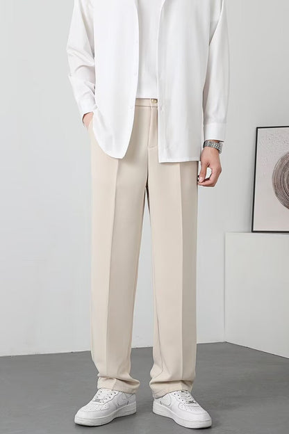 Men's Trousers – Slim Fit – Light and Breathable Material – Ankle Length – Smart Casual