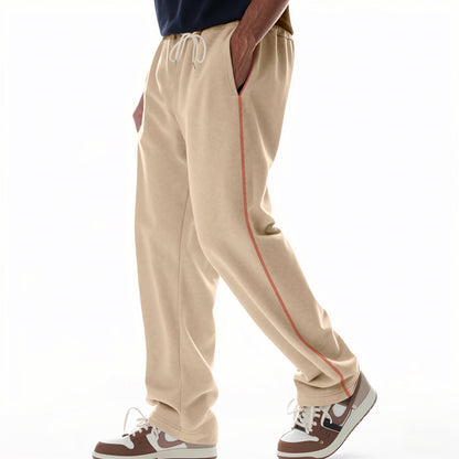 Men's Trousers – Relaxed Fit – Cotton Terry – Drawstring Waist – Side Pockets – Full Length