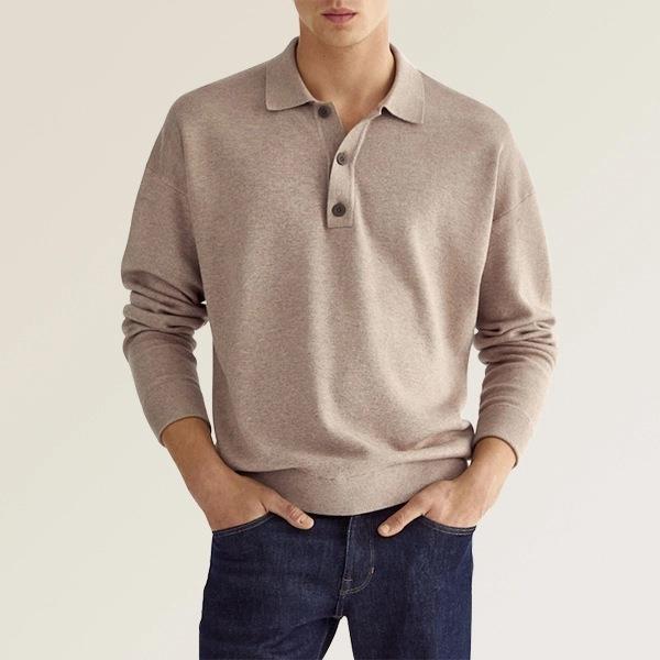 Men's Polo Shirt – Classic Fit – Soft Cotton Blend – Ribbed Cuffs