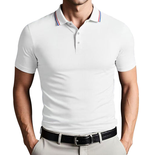 Men`s  polo shirt – slim fit – light and breathable – classic collar – short sleeve