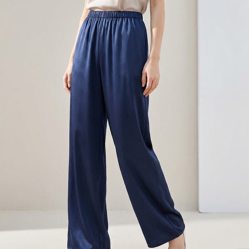 Wide Leg Full-Length Pants for Women – Comfortable & Stylish Design
