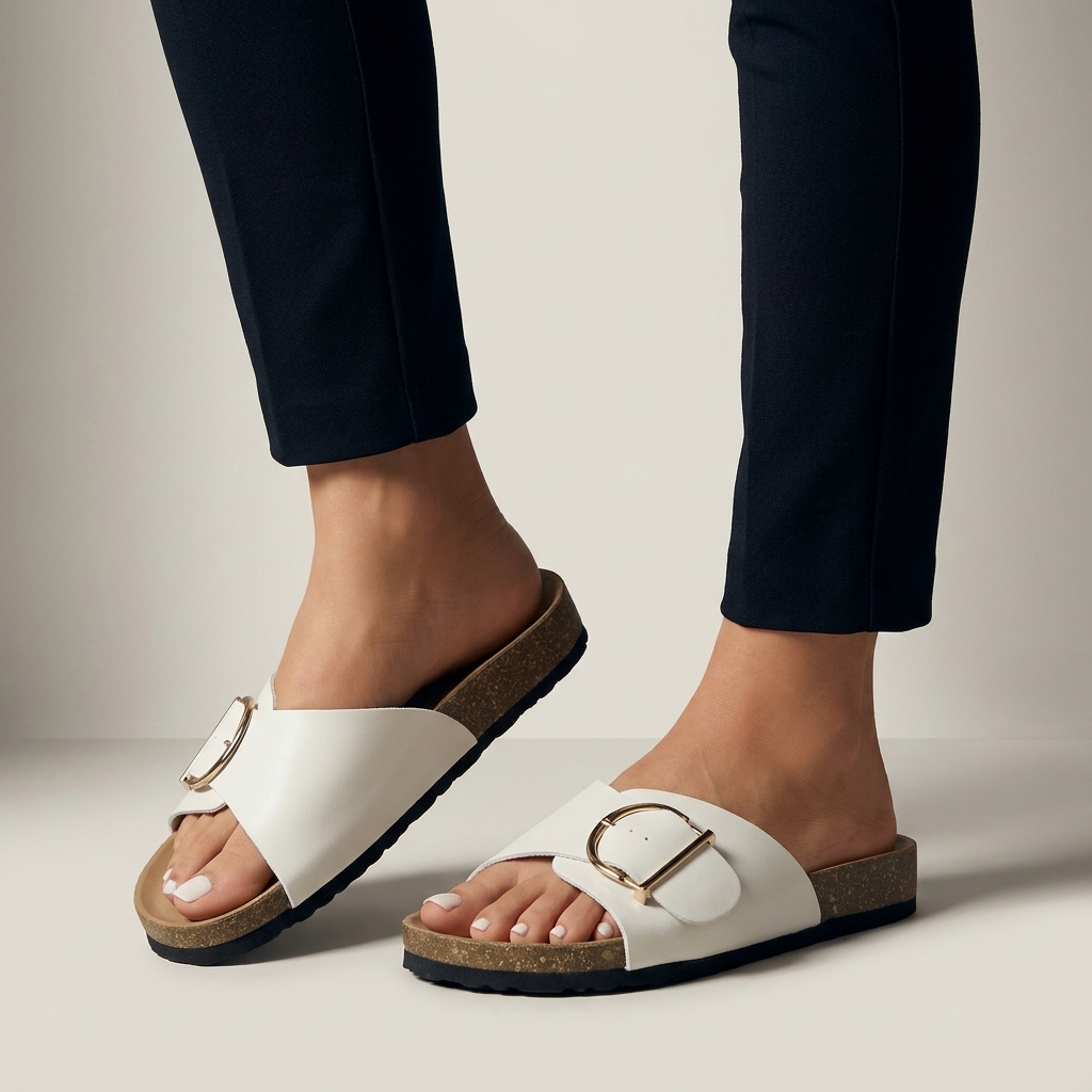 Orthopedic Thick Sole Slide Sandals for Women – Supportive & Comfortable Design