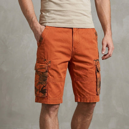 Relaxed Fit Belted Knee-Length Cargo Shorts for Men – Casual Style & Comfort