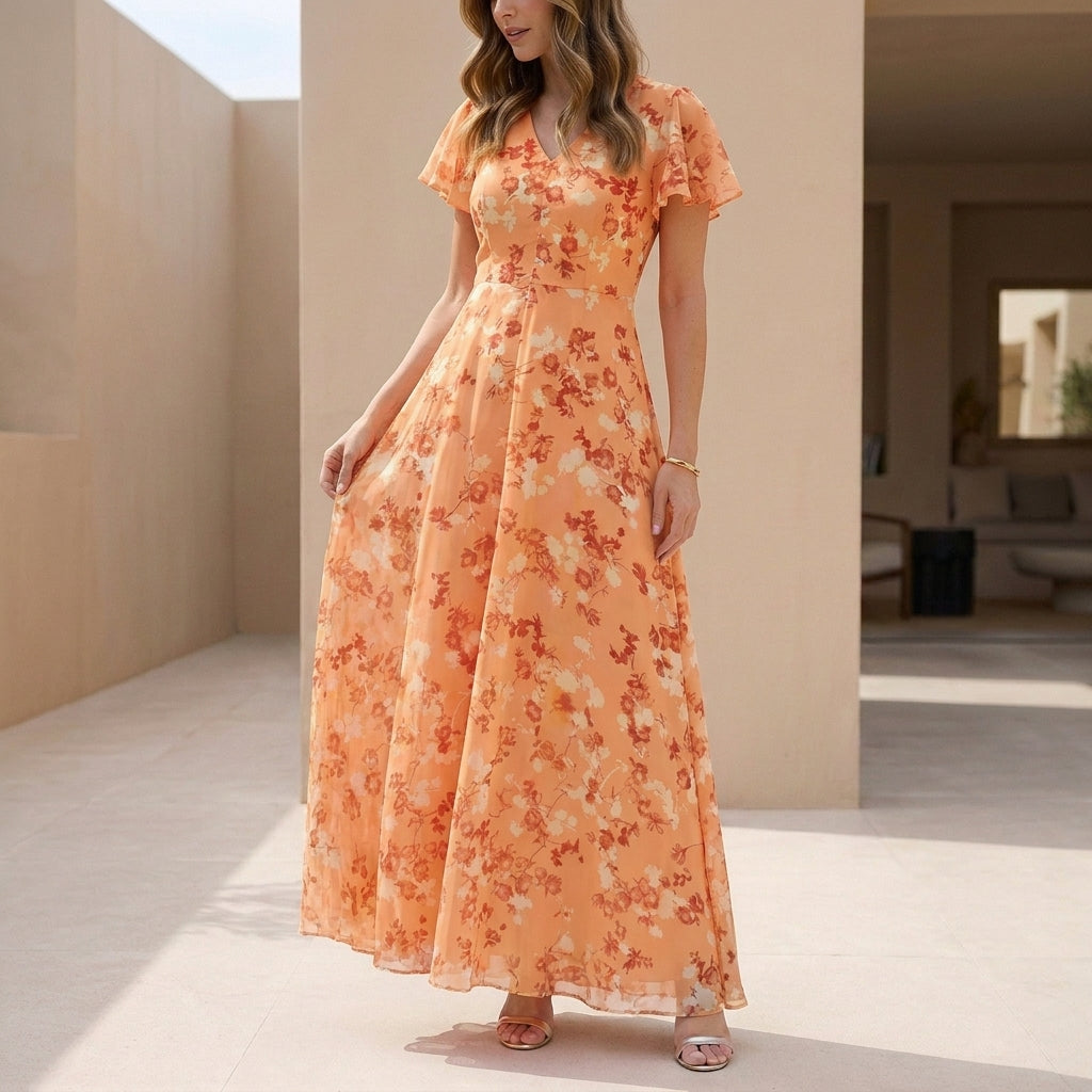 Floral Maxi Dress for Women – Graceful Elegance & Flowing Comfort