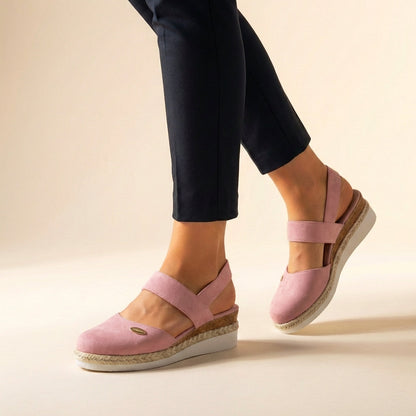 Closed-Toe Espadrille Wedge Sandals for Women – Stylish & Comfortable Support