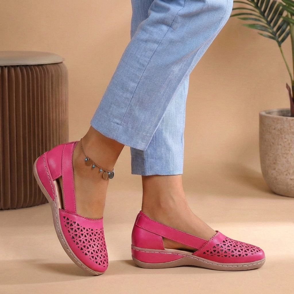 Breathable Cutout Comfort Flats for Women – Lightweight Everyday Style