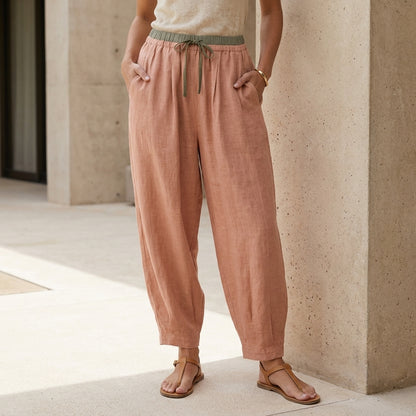 Relaxed Drawstring Pants for Women – Lightweight Everyday Comfort