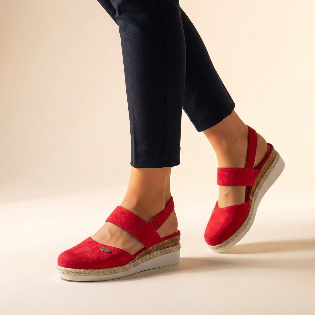 Closed-Toe Espadrille Wedge Sandals for Women – Stylish & Comfortable Support