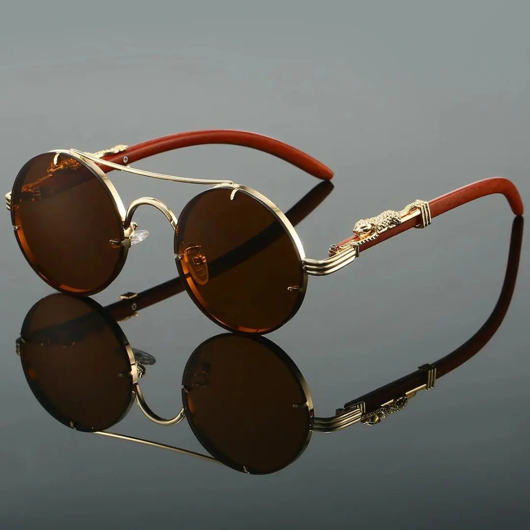 Monarch Noir Round Luxe Sunglasses