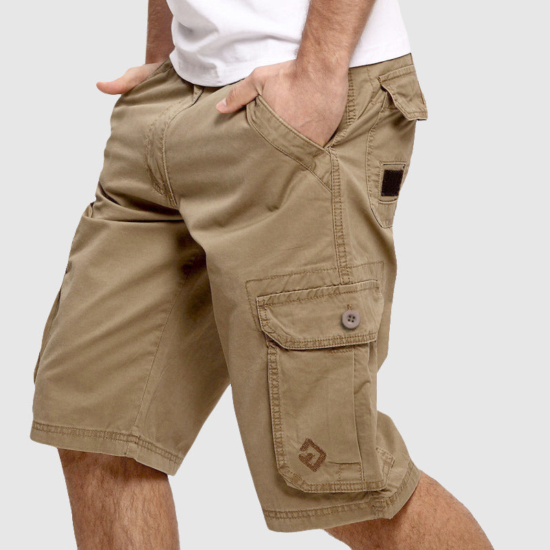 Relaxed Fit Solid Cargo Shorts for Men – Casual Functional Style